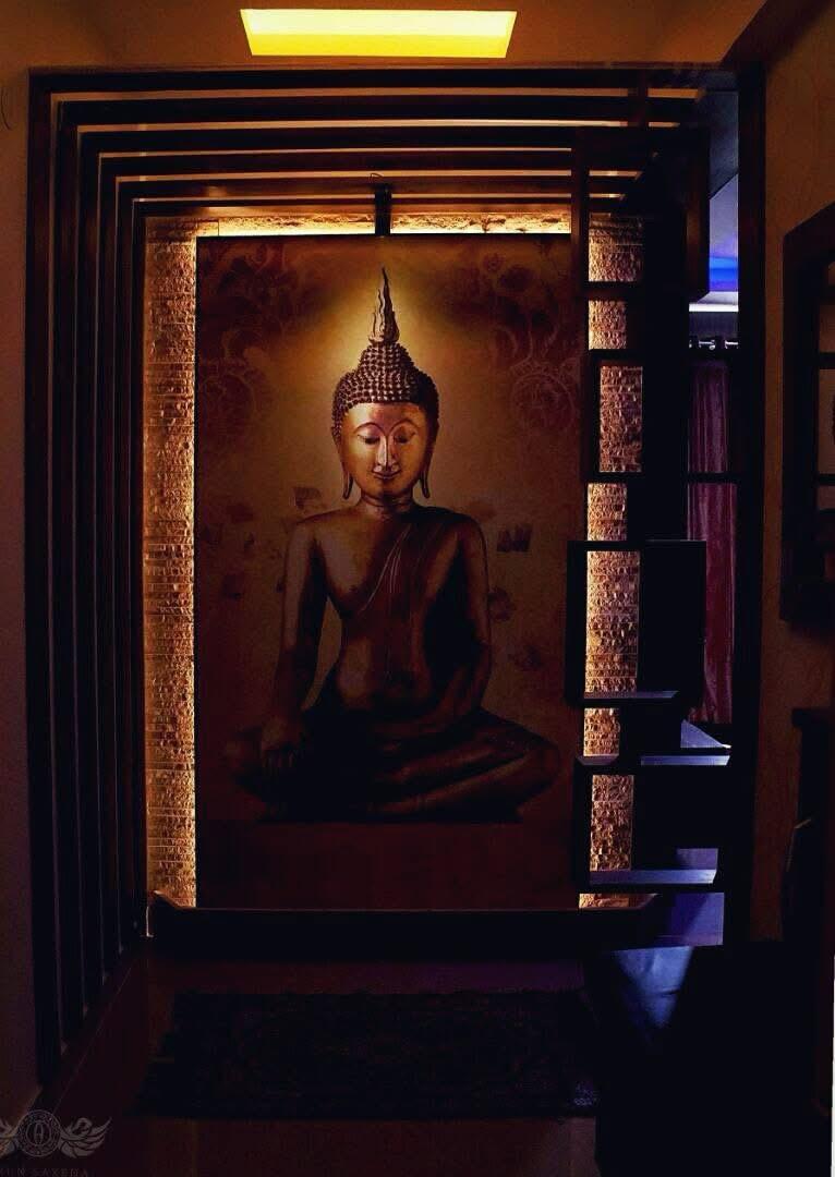 Grand Entrance with Buddha Feature Wall