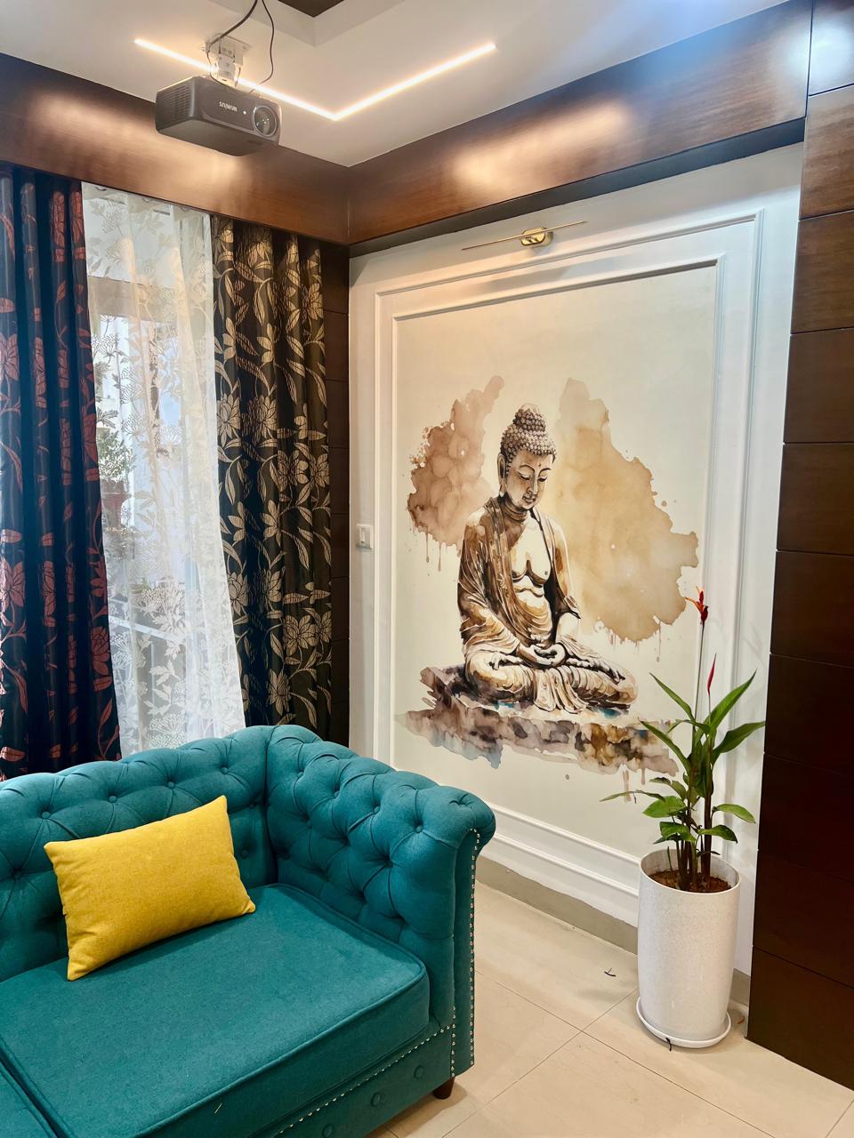 Serene Buddha Feature Wall
