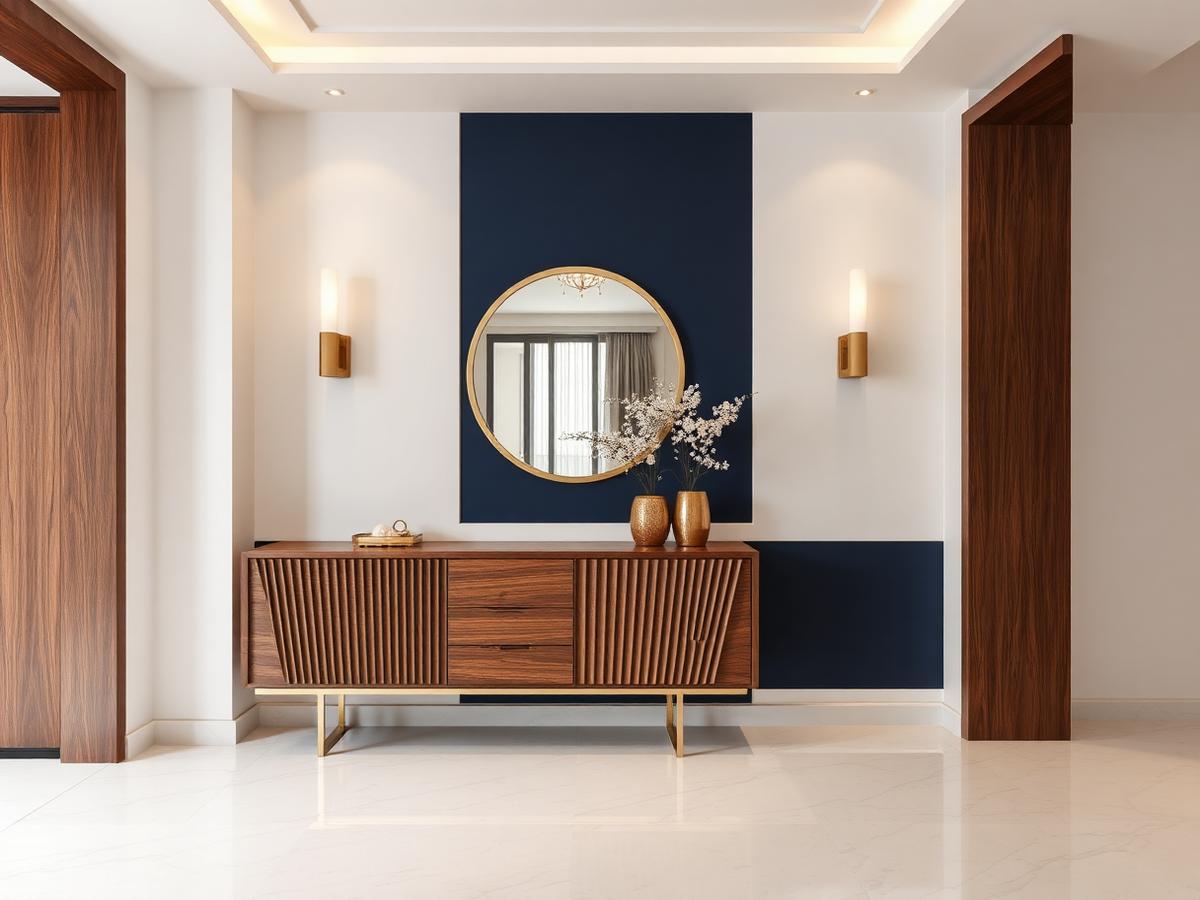 Navy & Brass Foyer