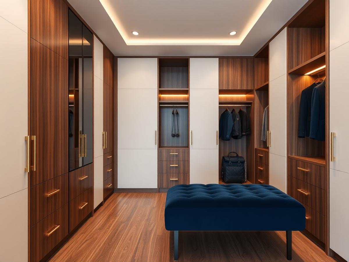 Illuminated Walk-in Wardrobe